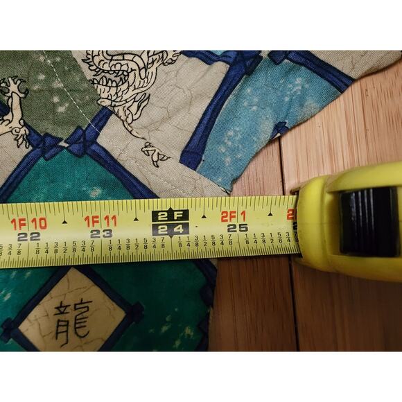 Vintage Hawaiian Shirt Mens XXL Geometric Dragon Short Sleeve Button Frame Rayon - Picture 4 of 7